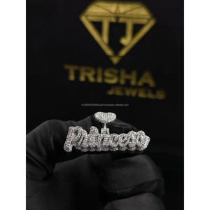 <b>Custom</b> "Princess" <b>Name</b> <b>Necklace</b> VVS Moissanite Diamond 925 Sterling Silver Iced Out Hip Hop Jewelry By Trisha Jewels - Product Image 2