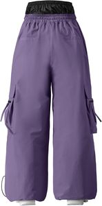 Pantalon de ski unisexe chauffant, coupe-vent et imperméable, avec cordon de serrage, style cargo, pour activités de neige en extérieur, 10000 mm - Polyester Tex - Product Image 2