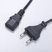 Cable de Alimentación con Enchufe Europeo Schuko Tipo-C IEC C13, 220V 10A, Compatible con Electrodomésticos en Tailandia como Televisores, Impresoras y Ollas Arroceras