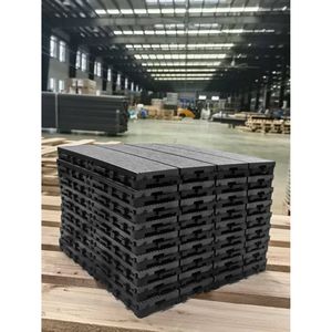 Set di 9 Piastrelle Incastrabili in Legno e Plastica Riciclabile per Pavimenti, 23,4 lb, 30,5 x 30,5 cm, Impermeabili per Uso Interno ed Esterno - Product Image 5