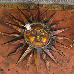 Décoration Murale Vintage en Fer Forgé Visage de Soleil, Artisanat Métallique, Décoration Intérieure, Art Mural Suspendu au Design Inédit - Product Image 5