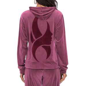 Latest Design OEM Custom 2 Piece Set Breathable Anti Bacterial Eco Friendly Lightweight Unisex <b>Velvet</b> <b>Tracksuit</b> - Product Image 4