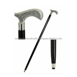 ไม้เท้าทำมือขนาด 36 นิ้ว ด้ามจับทองเหลืองดีไซน์เนอร์ พร้อมด้ามไม้สีน้ำตาล ไม้เท้าสำหรับทุกเพศ - Product Image 5