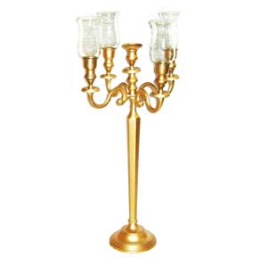 Candelabro de níquel de 5 brazos, última llegada, soporte de vela hecho a mano de diseñador al por mayor, portavelas decorativo para boda, pie de suelo - Product Image 5