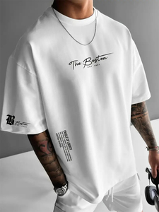 เสื้อยืดแฟชั่นผู้ชายแบบสวมใส่สบาย ระบายอากาศได้ดี เหมาะสำหรับฤดูร้อน กิจกรรมกลางแจ้ง ทรงหลวม ผ้าถัก ซับลิเมชั่น ขายส่ง - Product Image 2