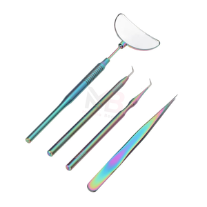 Nouvel Outil de Beauté Personnalisé : Pince à Épiler pour Extensions de Cils en Acier Inoxydable Multicolore (4 Pièces) avec Miroir et Logo Personnalisé 2026 - Product Image 2
