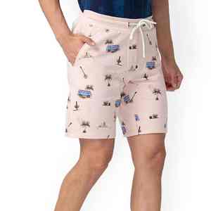 Ropa Masculina Informal de Uso Diario, de Buena Calidad, Estilo Vintage, Lavada, con Costuras Resistentes, Textura Rugosa, Estampado Informal, Pantalones Cortos - Product Image 1