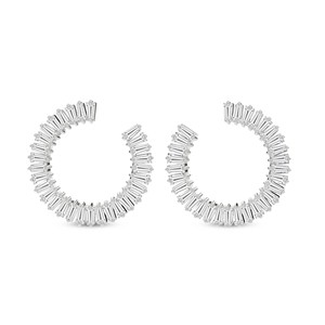 Boucles d'oreilles élégantes et tendance en or massif 14k/18k, opalescentes, avec diamants de laboratoire, certifiées IGI, qualité VS1 - Product Image 1