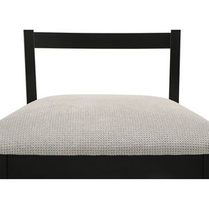 Chaises de salle à manger contemporaines 2 pièces, rembourrées en gris, avec dossier en échelle, meubles de salle à manger en bois - Product Image 3