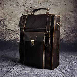 Tech-Ready <b>Waterproof</b> Leather <b>Backpack</b> Anti-Theft Vintage Laptop Rucksack Genuine Leather Case LBP-0341 - Product Image 1