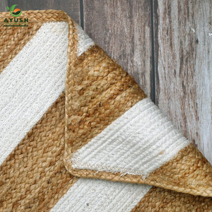 Tapis luxueux 150x210cm, tapis rectangulaires en jute 100%, personnalisables pour les foyers, les entrepôts, les bureaux et les galeries d'art - Product Image 3