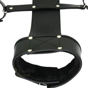 9 Piece Leather <b>Bondage</b> Kit with Cuffs Collar Leash and Connectors - Product Image 5