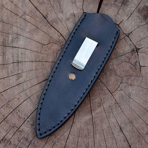 Étui à couteau en cuir véritable, housse traditionnelle faite à la main pour le camping en plein air, la randonnée, la pêche, les outils utilitaires - Product Image 3