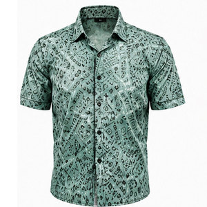 Chemise à imprimé graphique pour homme avec tissu doux au toucher et une expérience de port décontracté confortable toute la journée - Product Image 1