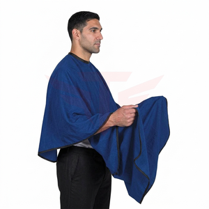 Cape de coiffure de luxe personnalisée avec logo Tactus Industries, écologique, imperméable, en polyester, pour salon de coiffure - Product Image 3
