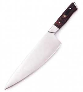 Cuchillo de Chef Profesional de 8 Pulgadas Hecho a Mano con Mango de Madera Pakka y Mosaico de Resina - Product Image 5