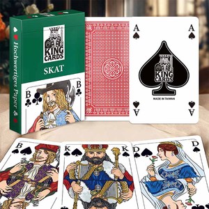 Jeu de cartes allemand Skat, jeu de cartes, papier noir 310 g/m², vernis à base d'eau, 59x91 mm - Product Image 4