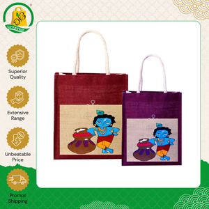 Nueva Llegada de Bolsas de Yute Ecológicas de Alta Calidad, con Diseño Personalizado Impreso, Asas de Cuerda Acolchadas, Bolsa de Compras - Product Image 4