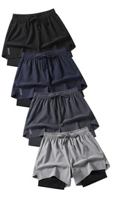 กางเกงขาสั้นออกกำลังกายพิมพ์ลายสำหรับผู้ชายคุณภาพสูงขายส่ง 93% โพลีเอสเตอร์ 7% สแปนเด็กซ์ ระบายอากาศได้ดี ป้องกันรอยยับ - Product Image 5