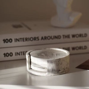 Most Selling Handmade Round <b>Marble</b> Coasters <b>Set</b> With Elegant Stone Design For <b>Coffee</b> <b>Table</b> and Dining <b>Table</b> Use - Product Image 1