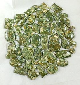 Cabochon en jaspe rhylite naturel à motif unique, pierre précieuse en vrac, lot en gros pour la fabrication de bijoux - Product Image 1