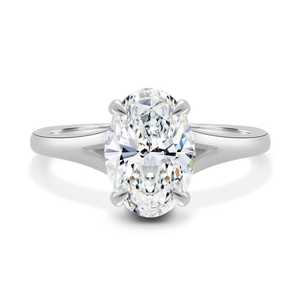 Bague de promesse en moissanite 3,03 carats taille ovale pour femme, en argent 925 original, cadeau surprise pour les amoureux - Product Image 1