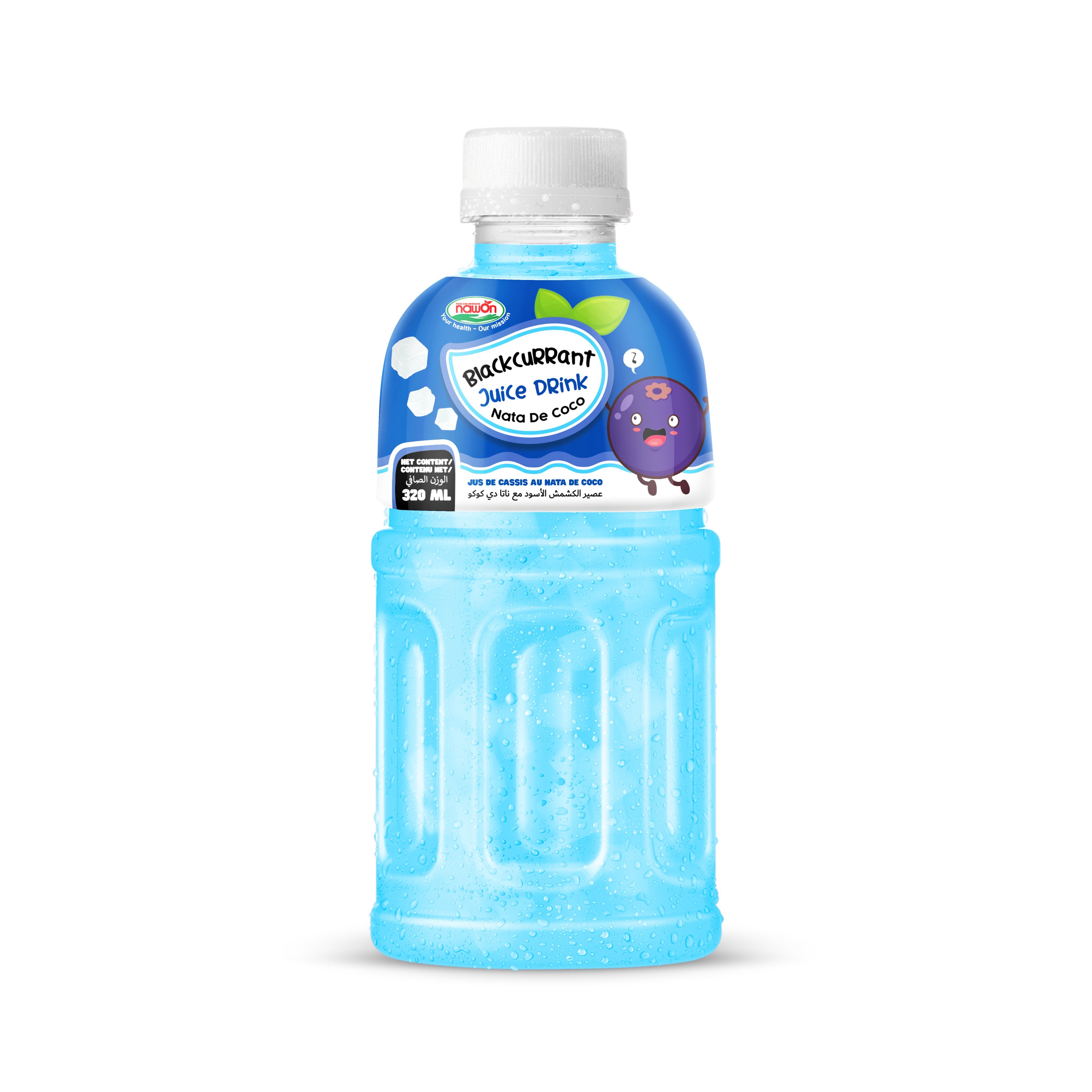 Бесплатный образец, 325 мл, фруктовый сок с желе натой де коко, черная смородина, производитель напитков OEM/ODM