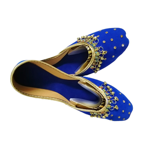 Zapatos Khussa Pakistaníes Hechos a Mano con Logotipo Personalizado para Mujer, Tendencia de Moda, Tacón Plano, Transpirables, Antideslizantes, para Fiestas y Uso Diario - Product Image 3