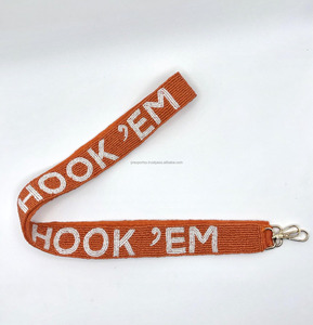 สายสะพายข้างแบบลูกปัด Hook Em Seed Bead กันน้ำ พกพาสะดวก เป็นมิตรกับสิ่งแวดล้อม ทนทาน สไตล์วินเทจ สีส้มไหม้ ผลิตตามขนาดที่ต้องการอย่างมืออาชีพ - Product Image 1