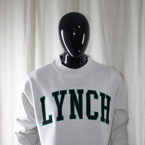 Sudadera de cuello alto LYNCH ASH GREY 100% verde caza con apliques bordados, sudadera de cuello ancho CLUSH INDUSTRIES - Product Image 3