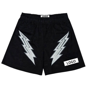Shorts de bain pour hommes à imprimé éclair, sublimation, séchage rapide, taille élastique, décontractés, motif géométrique - Product Image 3