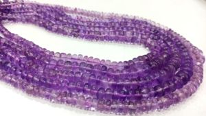 Cuentas de Amatista Rosa Natural, Lisas y Graduadas de 4 a 8 mm, Vendidas por Hilo de 8 Pulgadas de Largo - Product Image 3
