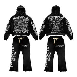 Conjunto Deportivo con Pantalones Acampanados y Sudadera con Pedrería - Product Image 3