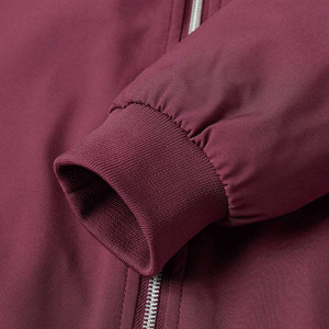Veste bomber en toile violette pour homme Econex Sports, col montant, fermeture éclair, coupe décontractée, coupe-vent, respirante, polyester, automne - Product Image 6