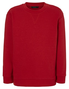 Sweat-shirt à col rond pour garçons, tricoté rouge, décontracté, pour l'automne - Product Image 1