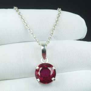 Pendentif en rubis rouge sang africain, argent sterling 925, pierre précieuse vintage, bijou de guérison, cadeau, collier - Product Image 6