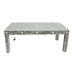 Mesa de consola hecha a mano con incrustaciones de hueso con muebles de sala de estar indios de latón MDF moderno. Hueso y latón - Product Image 6