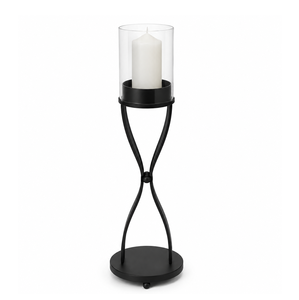 Candle Stand Holder With Black Coated Iron Used for Restaurant Home Candle Decoration Use From White Royals At Wholesale Rate - Product Image 1