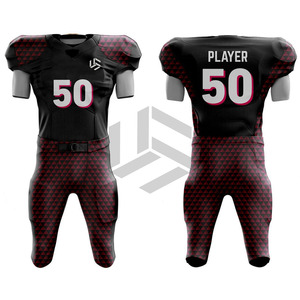 OEM American Football Uniform Custom Name Number Letter Front Kit Breathable Quick Dry Plus Size Short Sleeve <b>College</b> High - Product Image 1