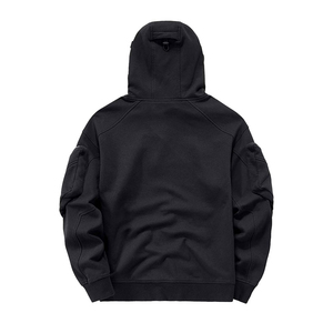 Sweat-shirt à capuche pour homme, noir, coupe ample, en coton French Terry, style streetwear décontracté, avec poche, pour l'automne - Product Image 6