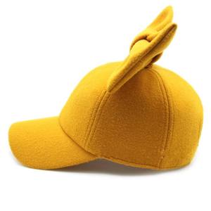 Yellow Bowknot Leather <b>Baseball</b> <b>Cap</b> RICSA Unisex Casual Outdoor Hat 3D Embroidery Breathable Spring Summer Adult Fit 48-50cm - Product Image 4