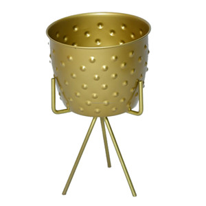 Precio al por mayor Regalos para el hogar Maceta de oro decorativa contemporánea para plantas de interior Maceta pequeña para plantas de casa - Product Image 2