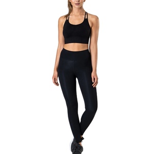 Ensemble de deux pièces de vêtements de sport Leggings et soutien-gorge de yoga sans couture pour femmes - Product Image 1
