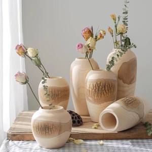 Handcrafted Wooden <b>Vase</b> for Home Wedding Table Best Rated Natural Finished Rustic New Arrival <b>Vase</b> Home Interior Artistic Design - Product Image 5