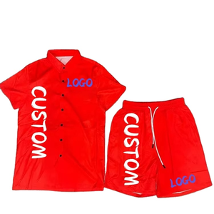 Brand Custom High Quality 100% Cotton Summer Streetwear Casual Style Oversized Hip Hop T Shirt and <b>Shorts</b> 2 Pieces Men's Set - Product Image 5