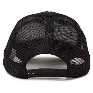 Casquette Trucker Unisexe Noire en Maille, 6 Panneaux, Réglable, Couleur Unie, Style Décontracté, Toutes Saisons, pour Adulte - Product Image 5