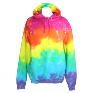 Sweat à capuche personnalisé pour homme en molleton épais, vert tie-dye, coupe oversize, style streetwear, en coton, teinture spirale, OEM - Product Image 6