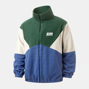 <b>Long</b> Sleeves Stand Collar Front Logo Latest Design High Quality Winter <b>Jacket</b> <b>Men</b> Top Selling Custom Design Cotton Fleece Sherpa - Product Image 1