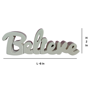 Décoration de salon en bois peint en blanc, objet décoratif motivant, décoration de table esthétique, article de décoration de chambre original. - Product Image 6