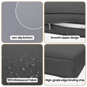 14-Pack Furniture <b>Covers</b> 7-Pcs 6-Seater Wicker Rattan Sectional <b>Sofa</b> Cushion Slipcovers Set Outdoor Cushion <b>Covers</b> - Product Image 5